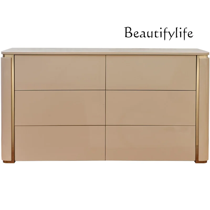 

Italian Style Light Luxury TV Bench for Bedroom Nordic Simple High Tailstock Chest of Drawers Post-Modern Home Locker