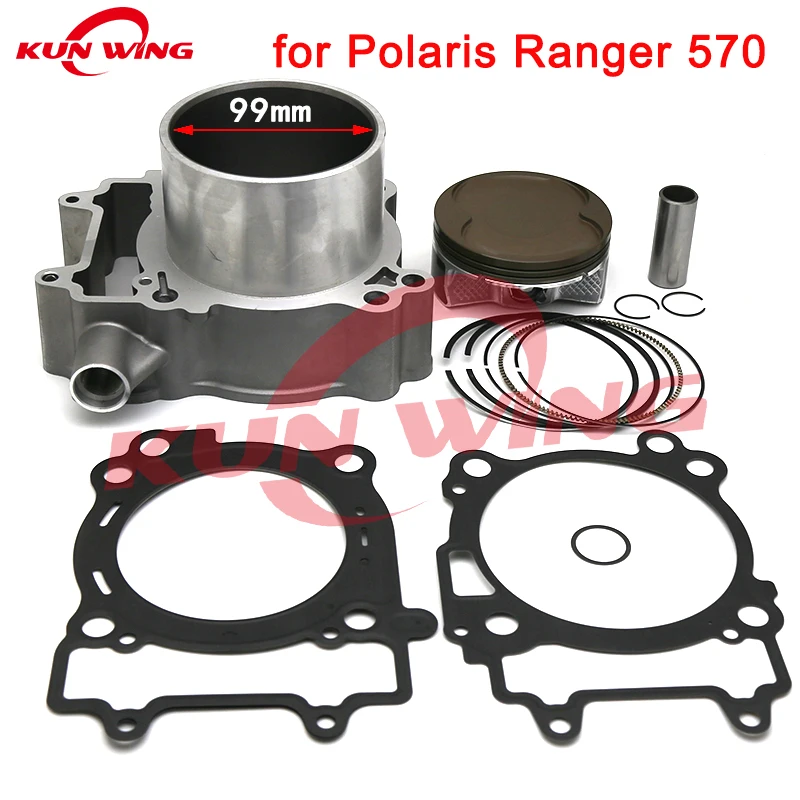 

99mm Bore Cylinder Piston Gaskets Kit for Polaris Ranger 570 Sportsman 2014-2019 RZR 570 2012-2019 ACE 570 2016-2019