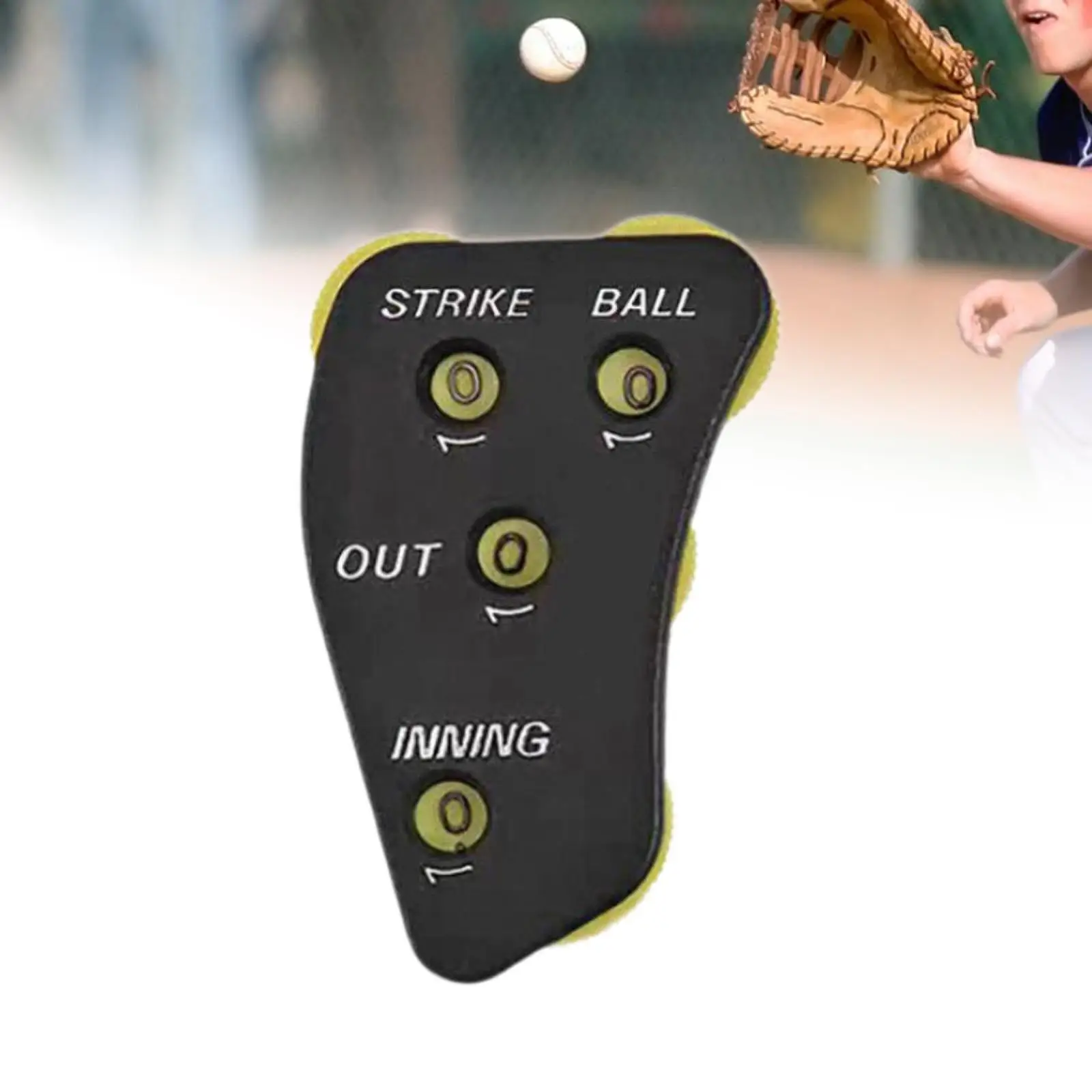 Baseball Umpire Clicker Portable Easy to Read 4 Wheel Counter Equipment Baseball Counter Clicker Balls Strikes Outs Innings