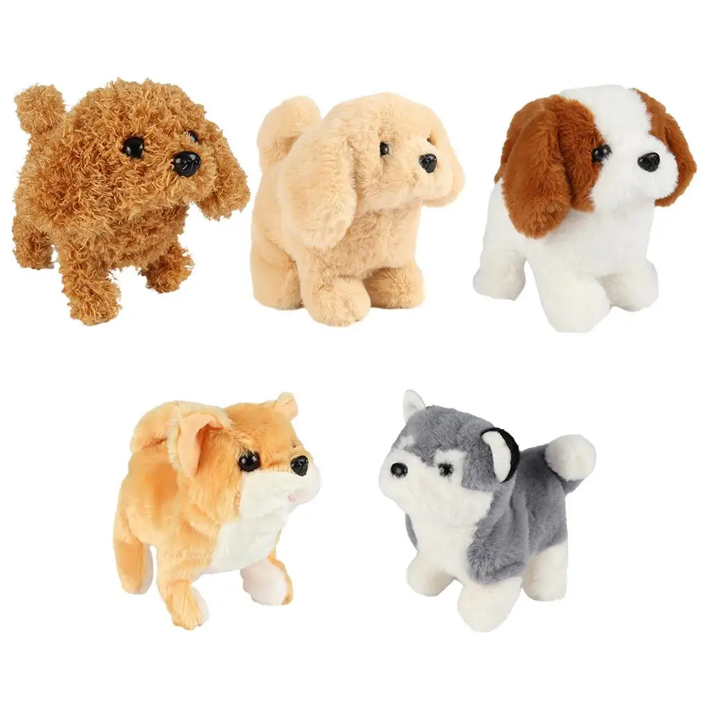 Interaktywny pies pekińczyk szczeniak elektroniczny pies uroczy robot zabawki wypchana zabawka dla