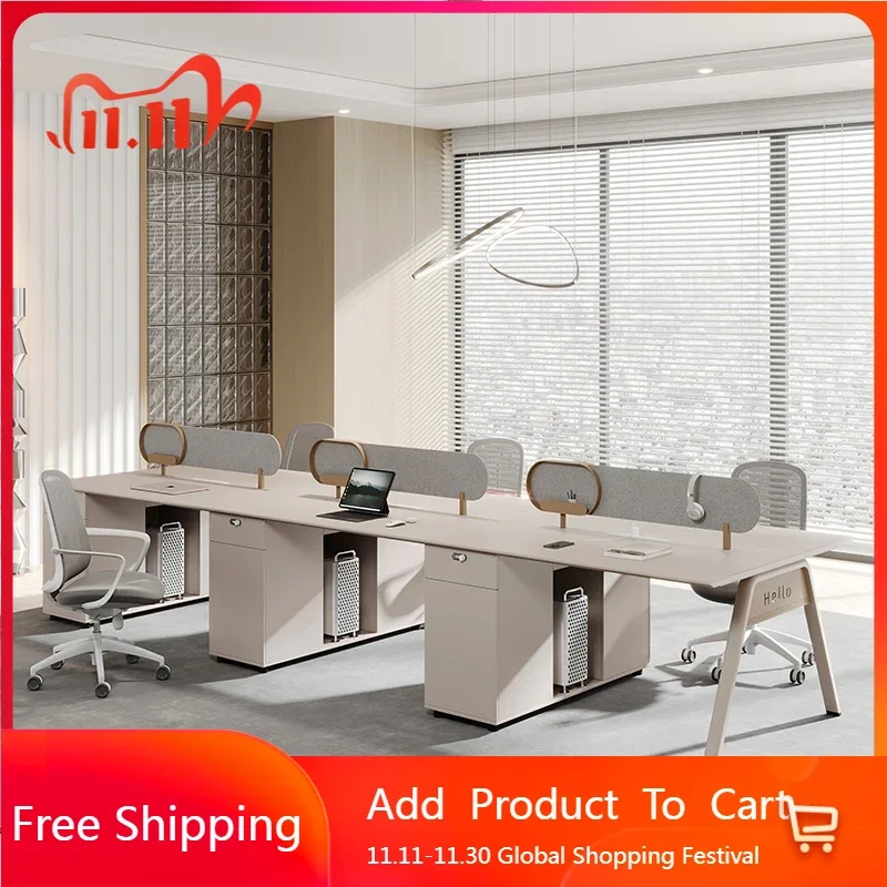 

Long Luxury Office Desk Modern Study Computer Gaming Decoration Office Desk Conference Crafts Meuble Bureau Salon Furniture