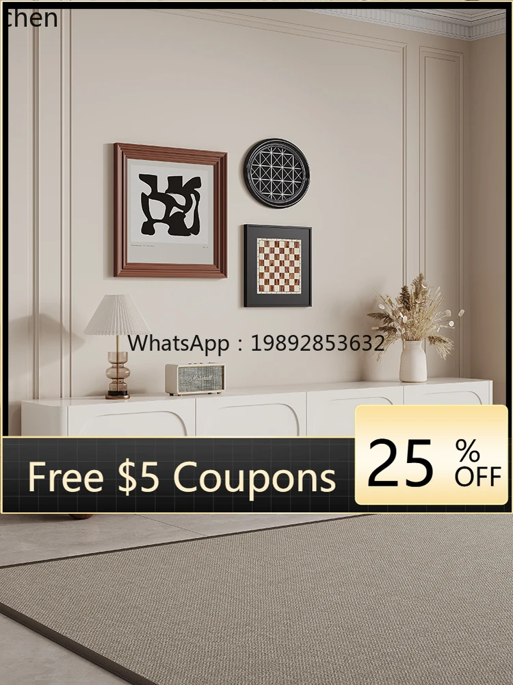 

solid wood paint living room floor coffee table TV cabinet combination