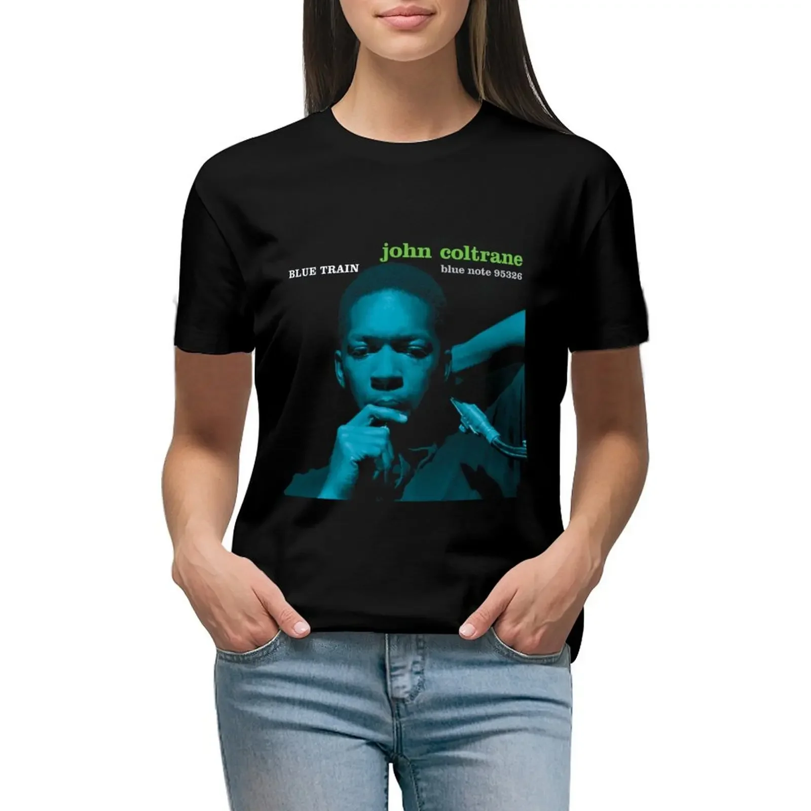 

John Coltrane T-Shirt oversized kawaii clothes heavyweights blacks t-shirts for Women graphic tees