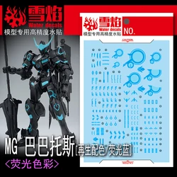 Model Decals Water Slide Decals Tool For 1/100 MG Barbatos (Recirculation Color) Fluorescent Sticker Models Toys Accessories