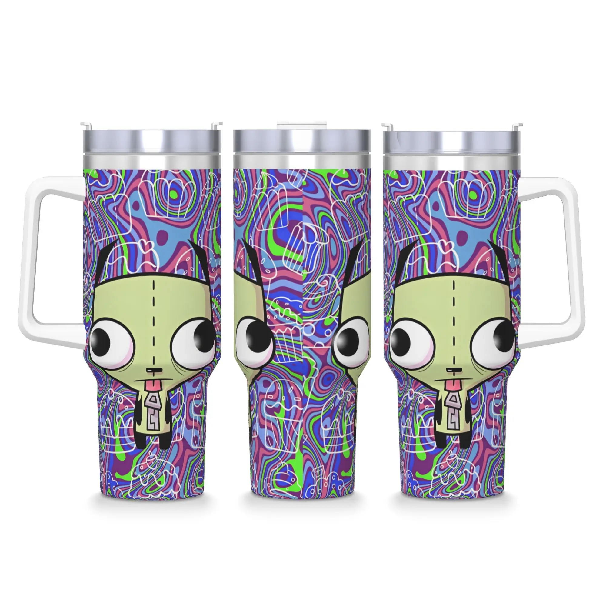 Gir Tumbler Invaders Zims Hot Drinks Water Bottle Insulated Stainless Steel Thermal Mug Custom DIY Travelist Mugs Cup