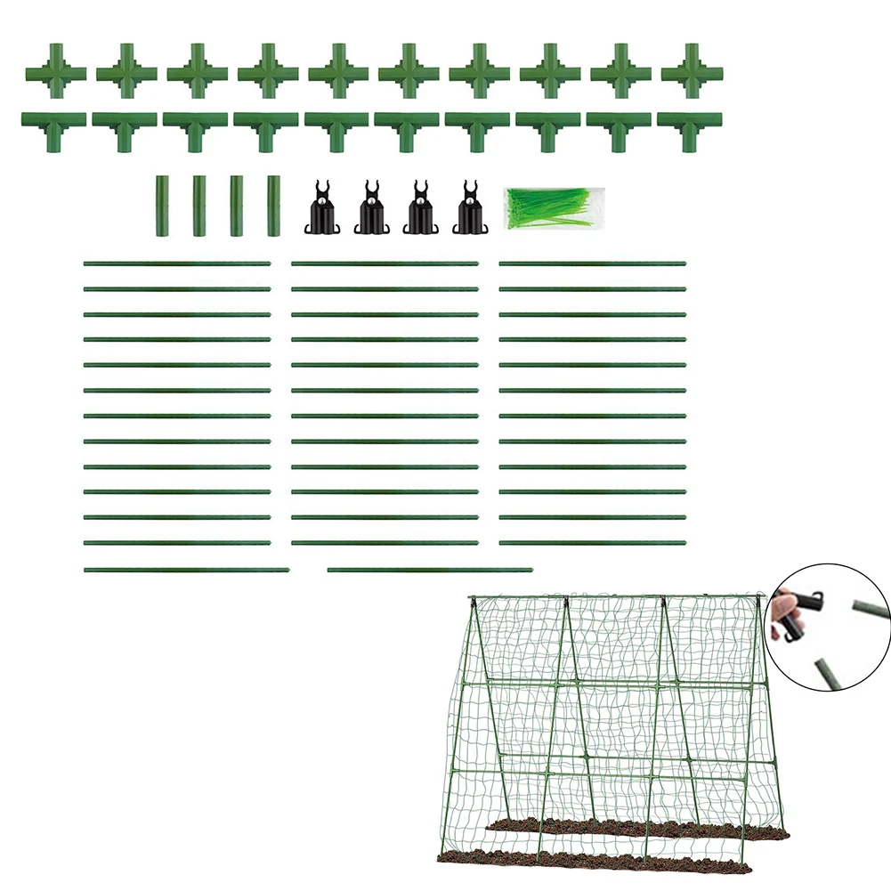 1 Set Adjustable Garden Trellis Vegetable Climbing Plants Support Bracket Cucumber Flower Climbing Support Rod Garden Tools