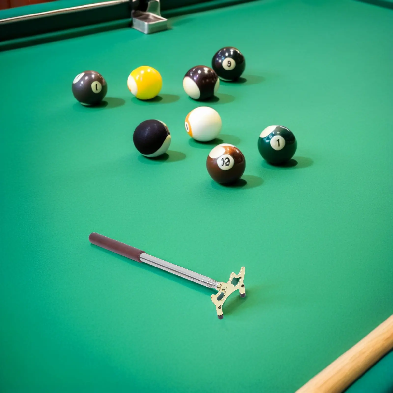 

Adjustable Retractable Billiard Bridge Stick High-Strength Aluminum Portable Pool Cue Rest with Removable Bridge Head for Pool