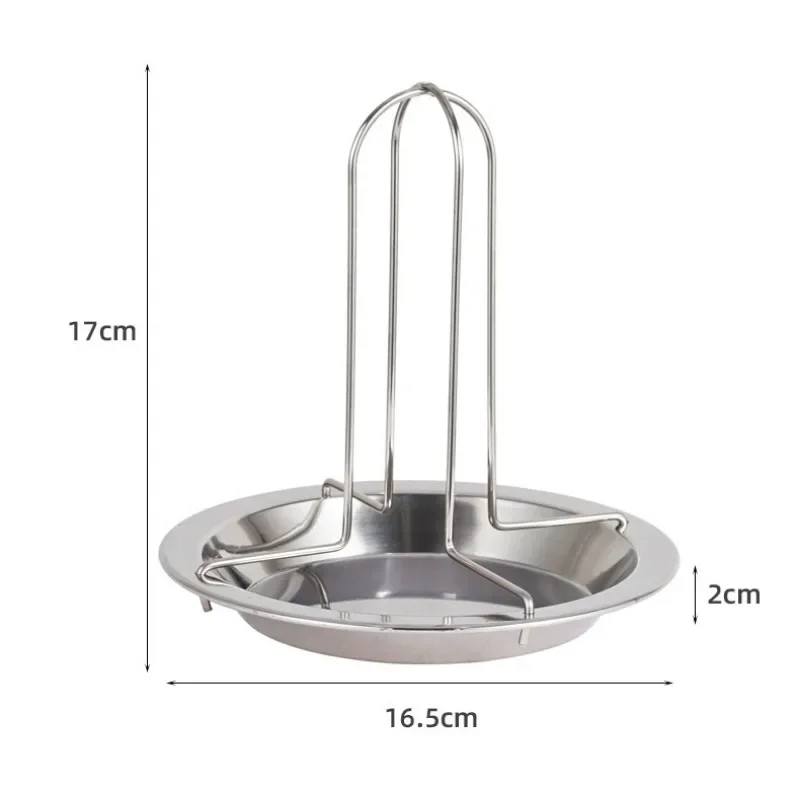 Stainless Steel Roast Chicken Rack Detachable Grill Stand with Drip Plate Outdoor Camping BBQ Picnic Cookware Tool