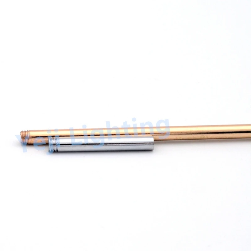 Lamp Tooth Tube M6 Single External Tube Metric Teeth Connecting Pipe Screw Tube Straight Iron Threaded Lighting accessories DIY