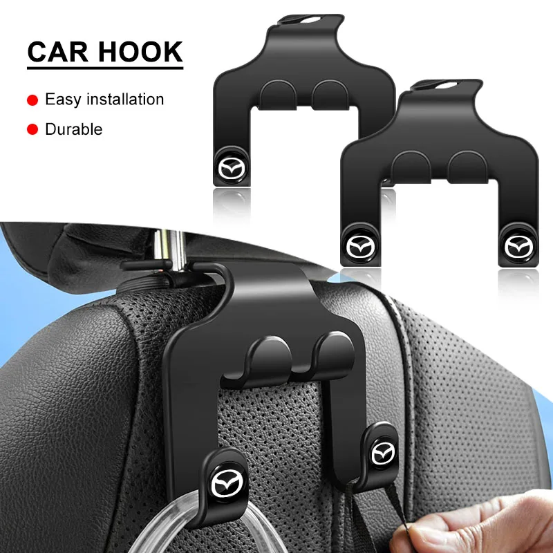 Car Storage Mobile Phone Holder Seat Headrest Hook Multifunctional for Mazda 6 Atenza Axela RX8 626 Demio CX3 Wheel Center Caps