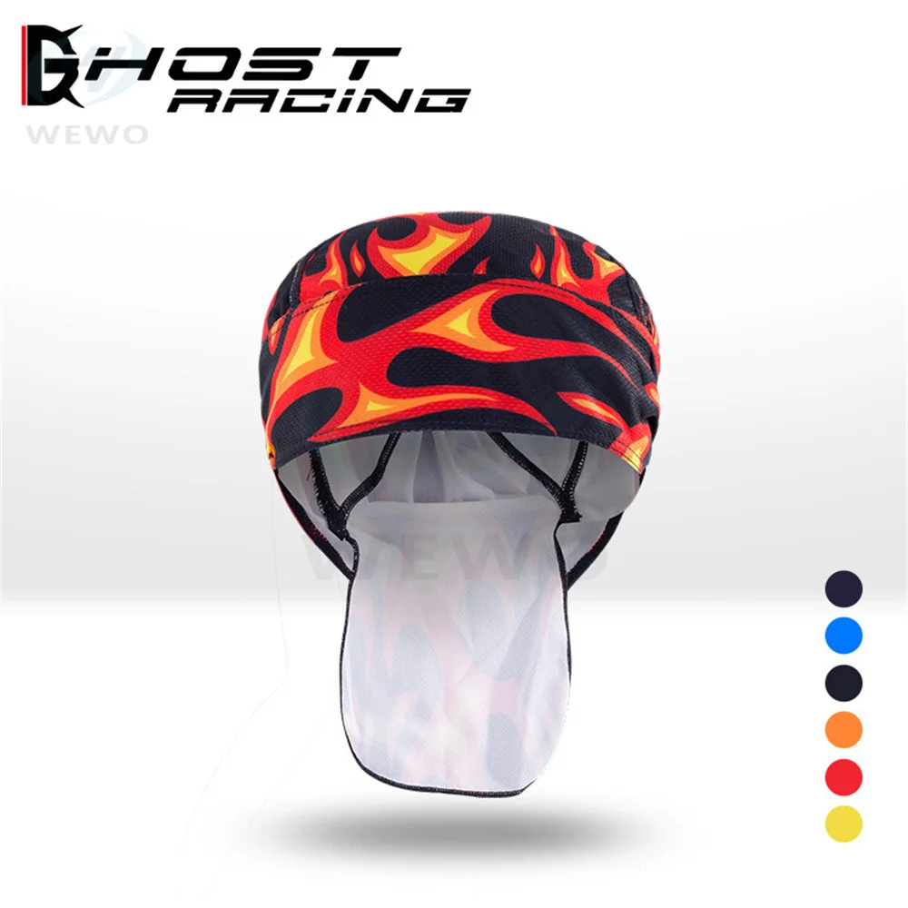 Printed Mountain Bike Cycling Cap Pirate Head Scarf Bicycle Headband Sweatproof Racing Riding MTB Bandana Headwear Sunscreen Hat