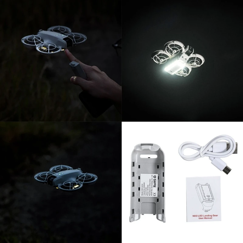 M17B Light Up ขาตั้งกล้องสำหรับโดรน Night Flight Lighting Drones Night Flights ขาตั้งกล้องและเสาอากาศจับภาพ