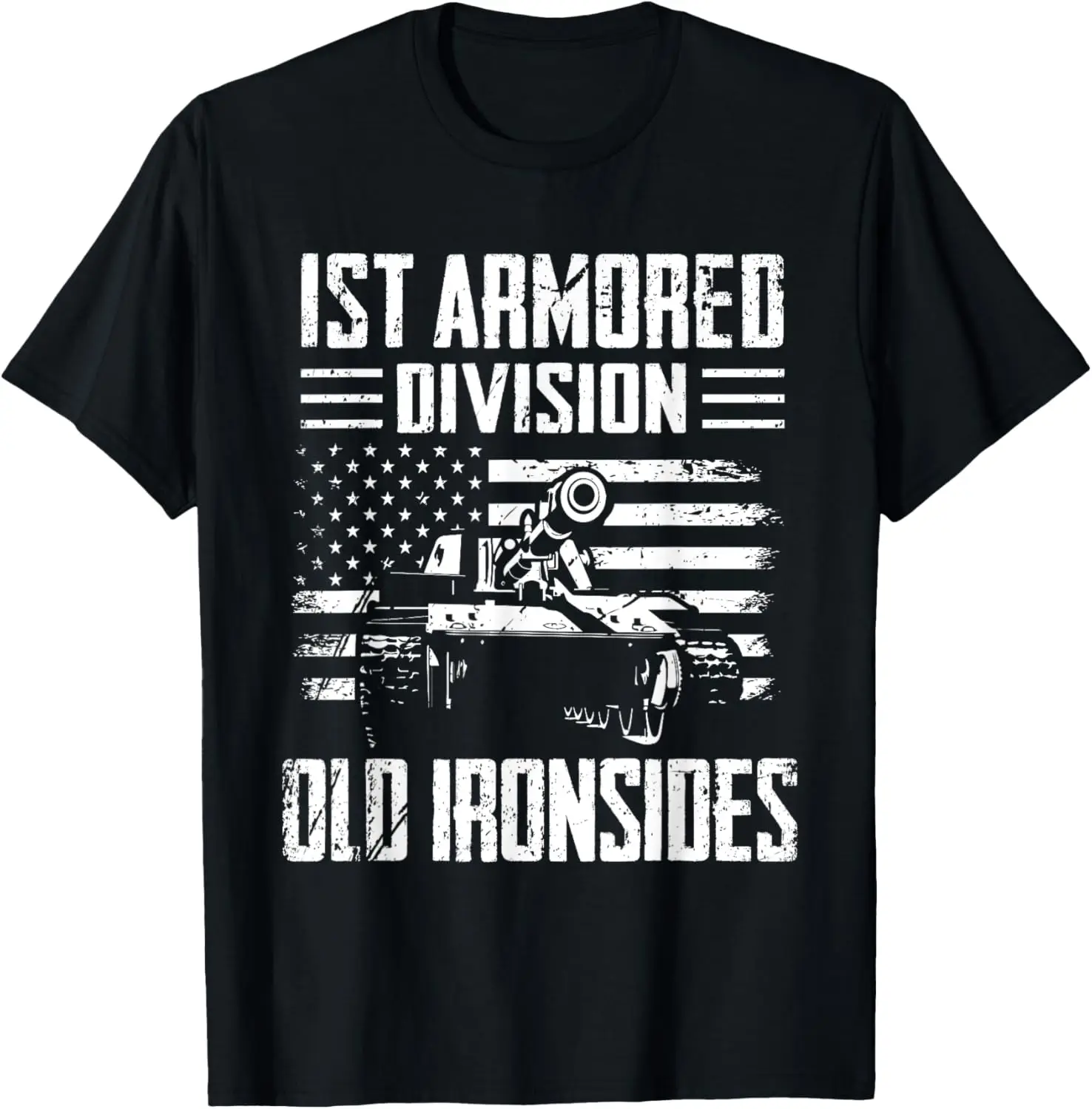 US Army 1st Armored DIvision Old Ironsides T-Shirt 100% Cotton O-Neck Short Sleeve Summer Casual Mens T-shirt Streetwear