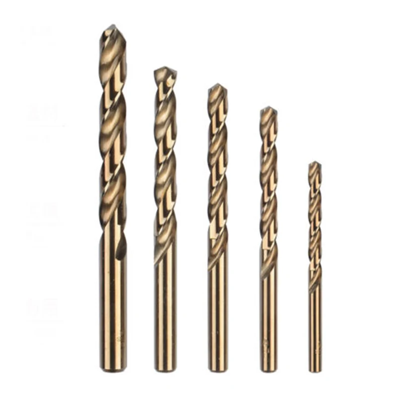 5Pcs HSS Drill Bit Set M35 Cobalt High Speed Steel Twist Drill Bits Metal Drilling Tools 1mm 2mm 3mm 4mm 5mm