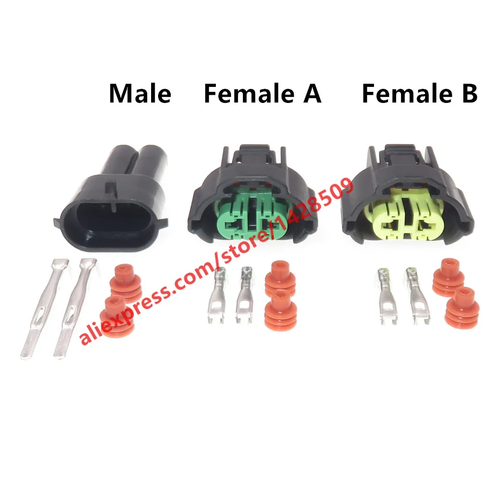 1 Set 2 Pin Sumitomo 6189-0935 Female Auto Connector Equivalent For Japanese IAT MAT Applications Mazda Toyota Fog Lamp