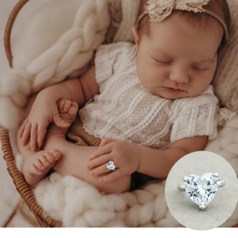 

Newborns Photoshoots Photography Rings for Professional & Amateur Photographer Crystal Rhinestone Baby Props for 0-3 Weeks طفل