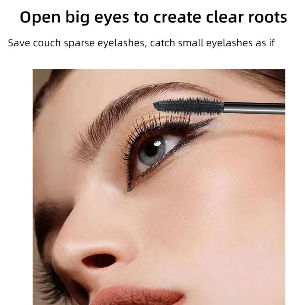 Silk Fiber Matte Mascara Makeup Waterproof Fast Dry Brown Black Ultra-Fine Brush Lengthens Eyelashes Curling Mascara Makeup New