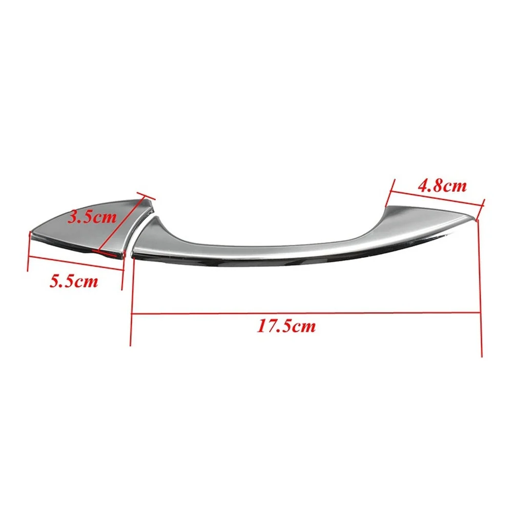 Exterior Door Accents Chrome Door Trim Long Lasting Performance Stainless Steel Construction Exterior Door Handle
