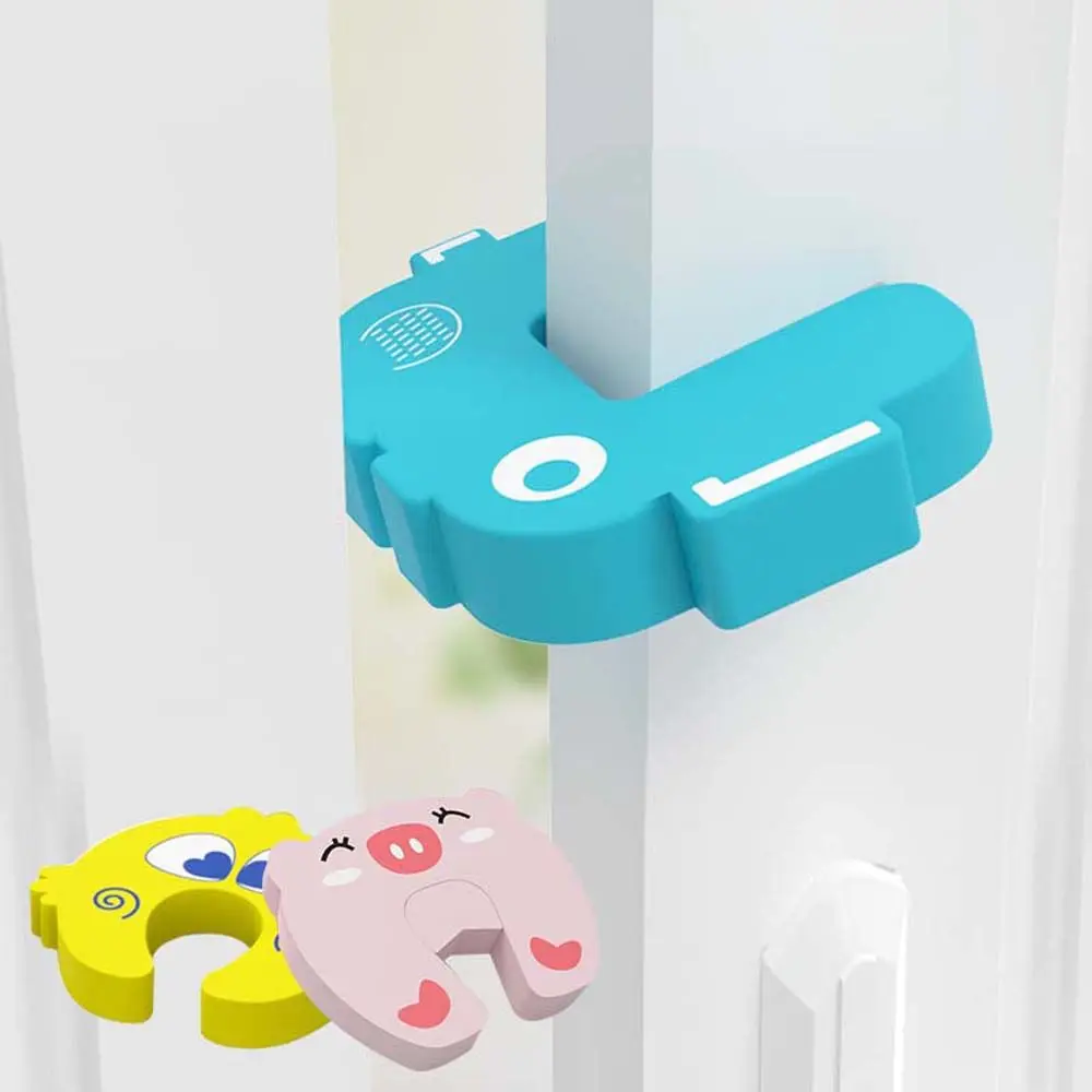 Protector Protection Baby Cartoon Door Security Lock Prevent Children Wrestling Anti-pinch Door Restrictor Baby Safety Lock