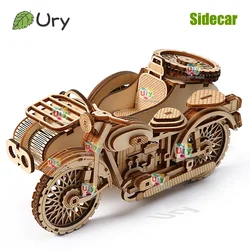 3D Wooden Puzzle Motorboat Three Wheels Motorcycle Jigsaw Montessori Educational DIY Models Toys Gift for Adults
