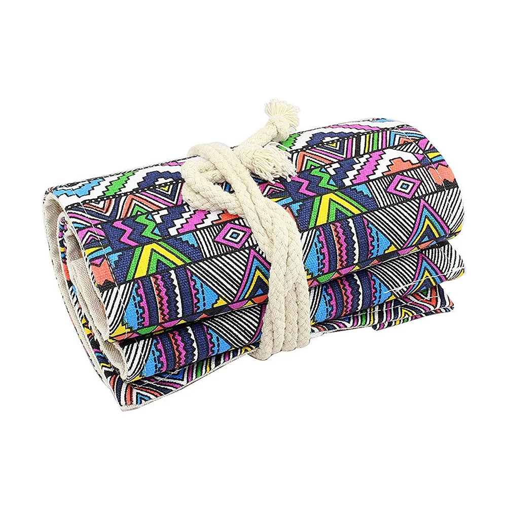 

Stylish Canvas Pencil Wrap 72 Compartments for Drawing Tools Lightweight Organizer for Artists and Kids Pencil Wrap