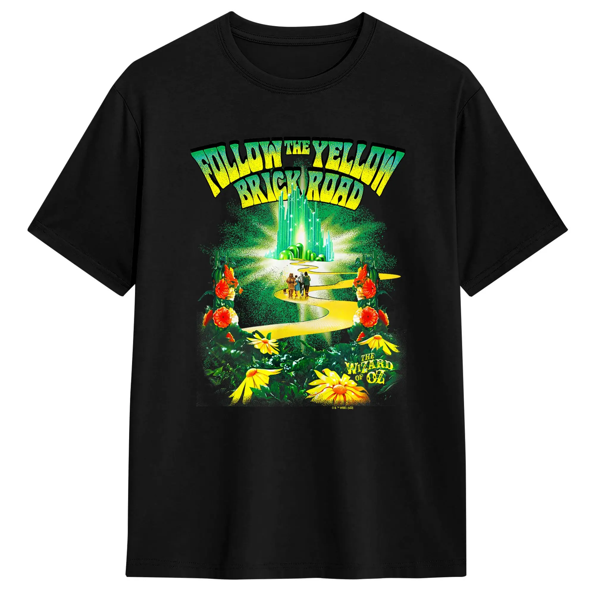 Oversized T-Shirt The Wizard of Oz Follow The Yellow Brick Road Poster 100% Cotton T Shirts  Popular Tshirt  Short Sleeve Tees,