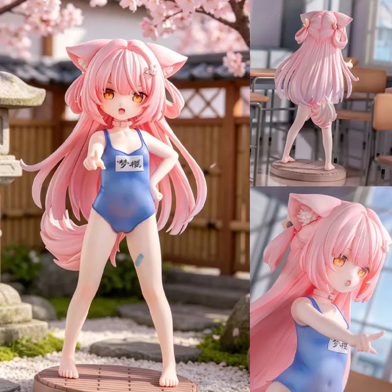 Figura de Anime Original Mengying Dream Sakura GK, Boneca Modelo de Menina Gata Fofa, Coleção de Brinquedos, Decoração de Mesa, Presente
