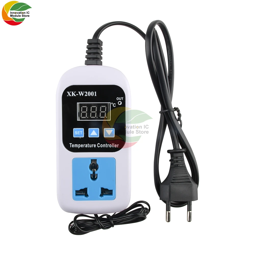 XK-W2001 Digital Microcomputer Thermostat Electronic Thermostat Socket Temperature Control Switch Aquaculture Thermostat Socket