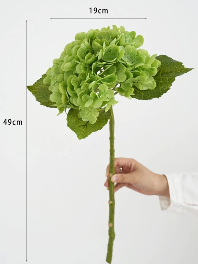 Blauwe kunstmatige hortensia bloemen Real Touch kunstmatige hortensia takken decoratie bruidsboeket bloemstuk