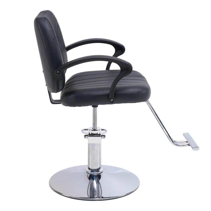 Salon Hair Styling Chair Adjustable Hydraulic Barber Chair with PU Leather Seat & Chrome Base for Beauty Salon Equipment