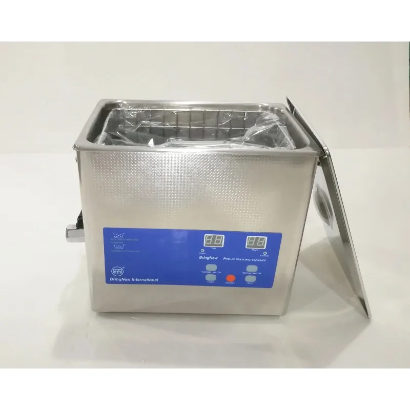 Limpiador ultrasónico Máquina limpiadora de piezas ultrasónica de acero inoxidable de 10L con temporizador y calentador