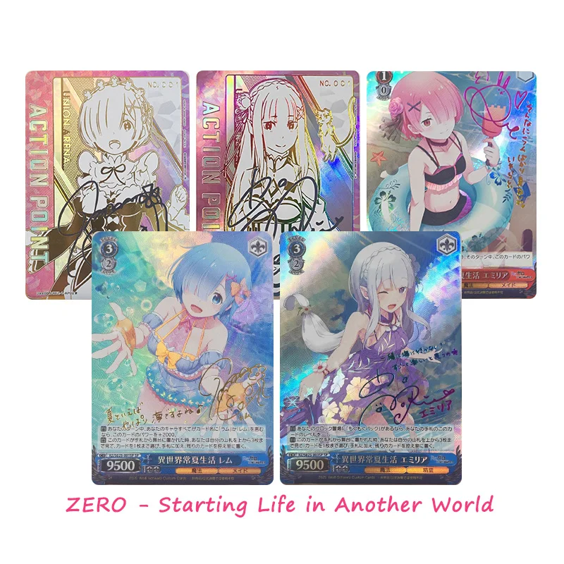 

Нулевая запутывающая жизнь в другом мире, японская анимация, сделай сам, домашняя коллекция Rem Emilia Ram, карты, игрушки, подарок