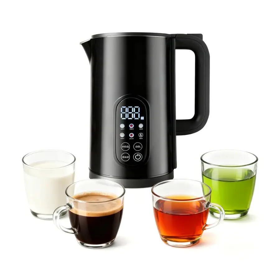 

Electric Kettle, Temperature Control with 5 Presets for Baby Milk Coffee amp Tea, 2H Keep Warm, 304 Stainless Steel Cordless Ket