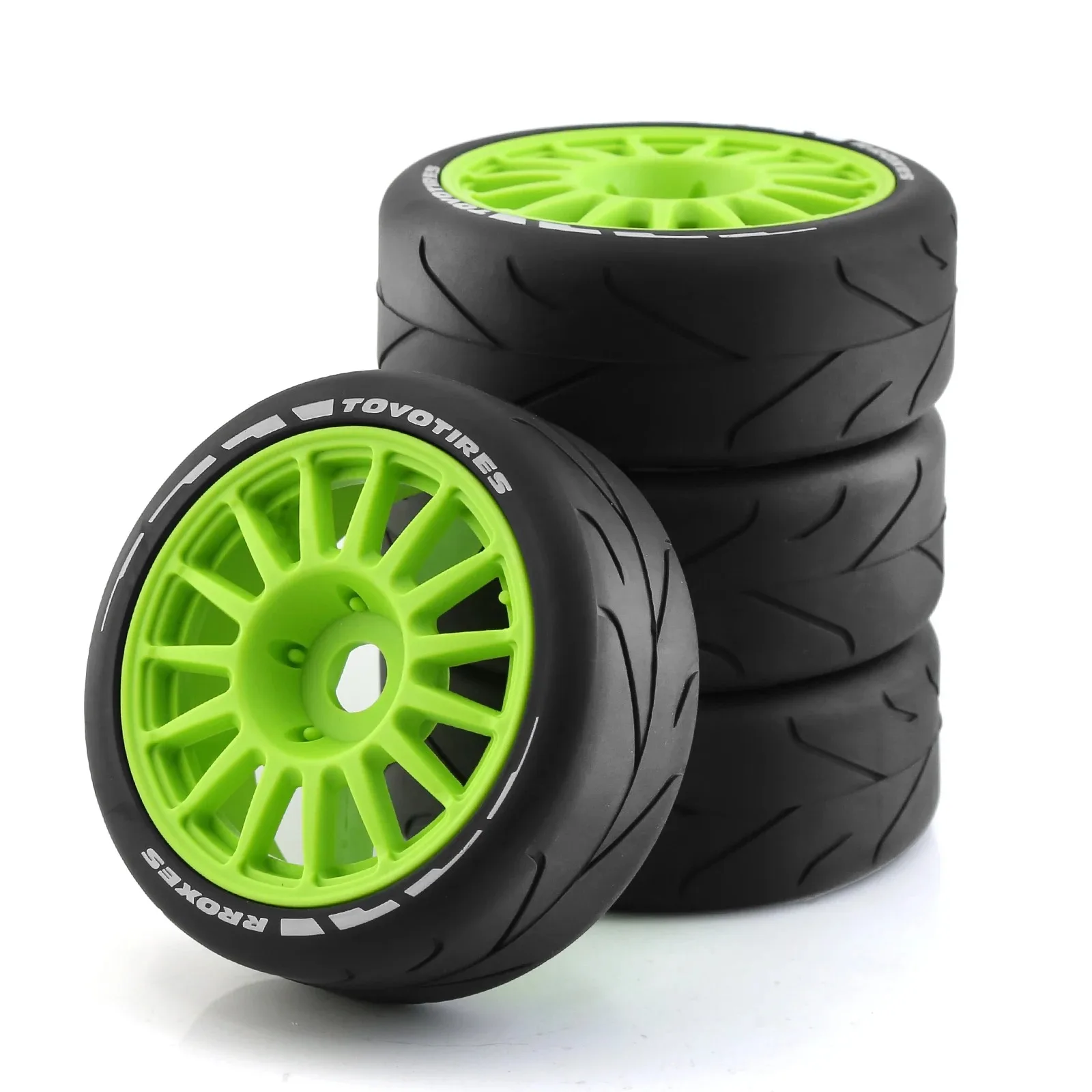 

1/8 Scale 17mm Adapter Wear-Resistant Tires 4PCS Fit WRC Feishen Ping Run GT Highway Racing