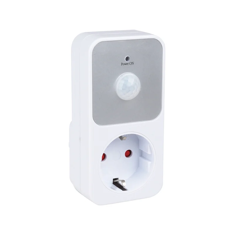 

N11R 1 PCS PIR Sensor Socket Lamp Holder 110-240V PIR Infrared Detection 120° Degree Wide Angle Automatic Induction EU Plug