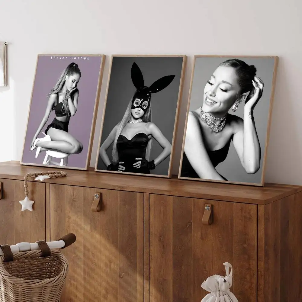 Beauty ariana grande   Good Quality Prints and Posters Waterproof Paper Sticker Coffee House Bar Posters Wall Stickers