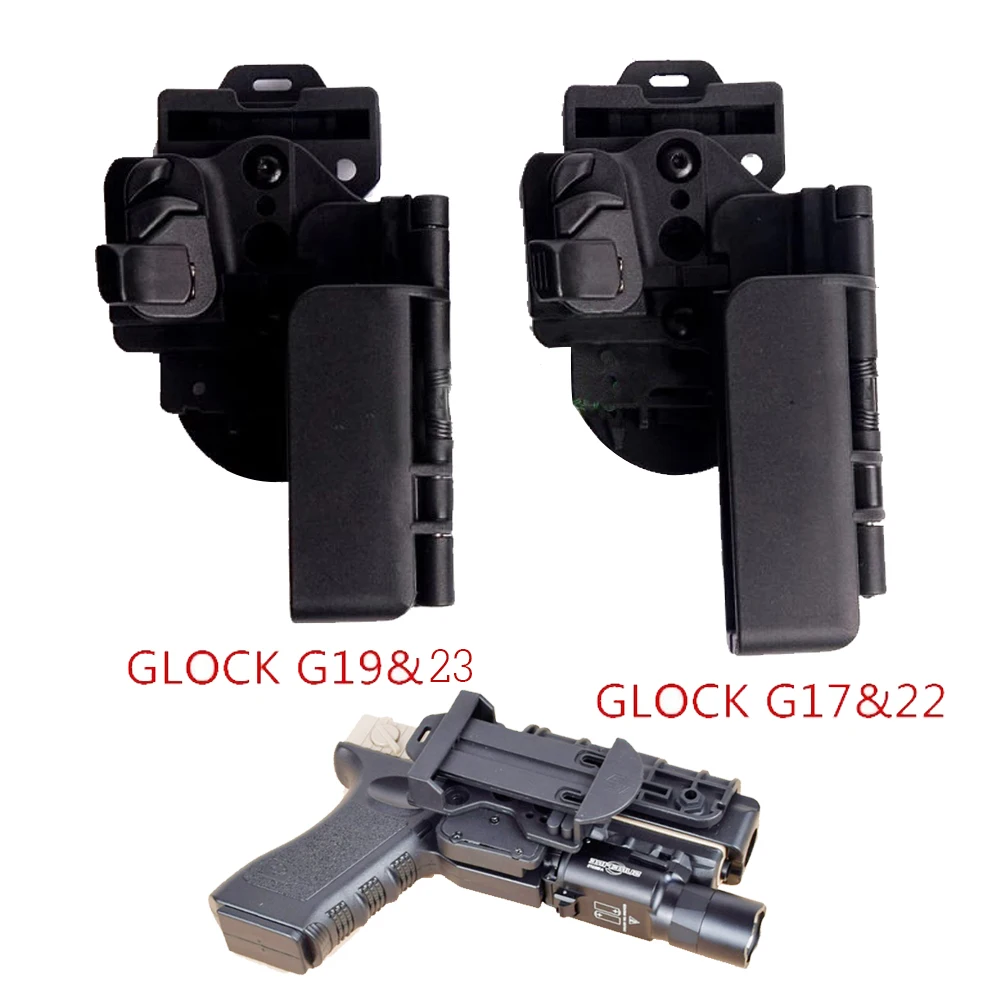 

Tactical Gear Combat G17 Gun Holster Right Hand Quick OWB Airsoft Case Waist Belt Clip Pistol Holder For Glock 17 19 22 23