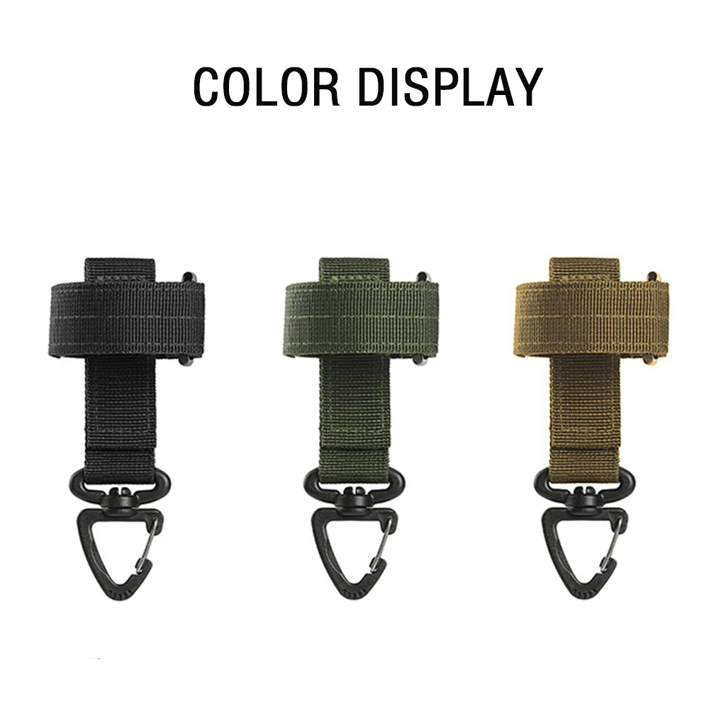 Outdoor Sleutelhanger Tactical Gear Clip Keeper Pouch Riem Sleutelhanger Edc Molle Webbing Handschoenen Touw Houder Militaire Molle Haak