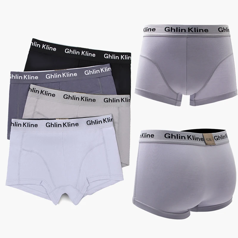 GK Plus Size Breathable Pure Cotton Men Underwear Antibacterial Comfortable Boxes