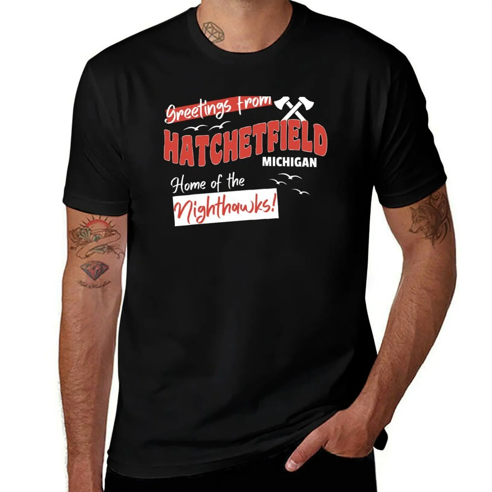 

Starkid - Greetings from Hatchetfield T-Shirt Casual Lightweight Short Sleeve Top