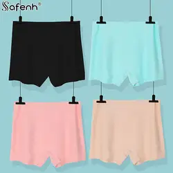 Women's Panties Seamless Women Boyshorts Boxers Cotton Crotch High Rise Tangas Ladies Safety Pants Thin Underwear Lingerie M-XL