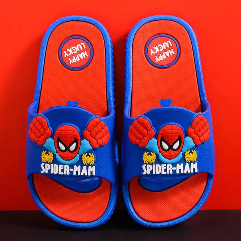 Disney Children\'s Slippers Cartoon Spiderman Boys\' Summer Home Shoes  Boys Sandals Waterproof Anti-slip Kids Garden Shoes