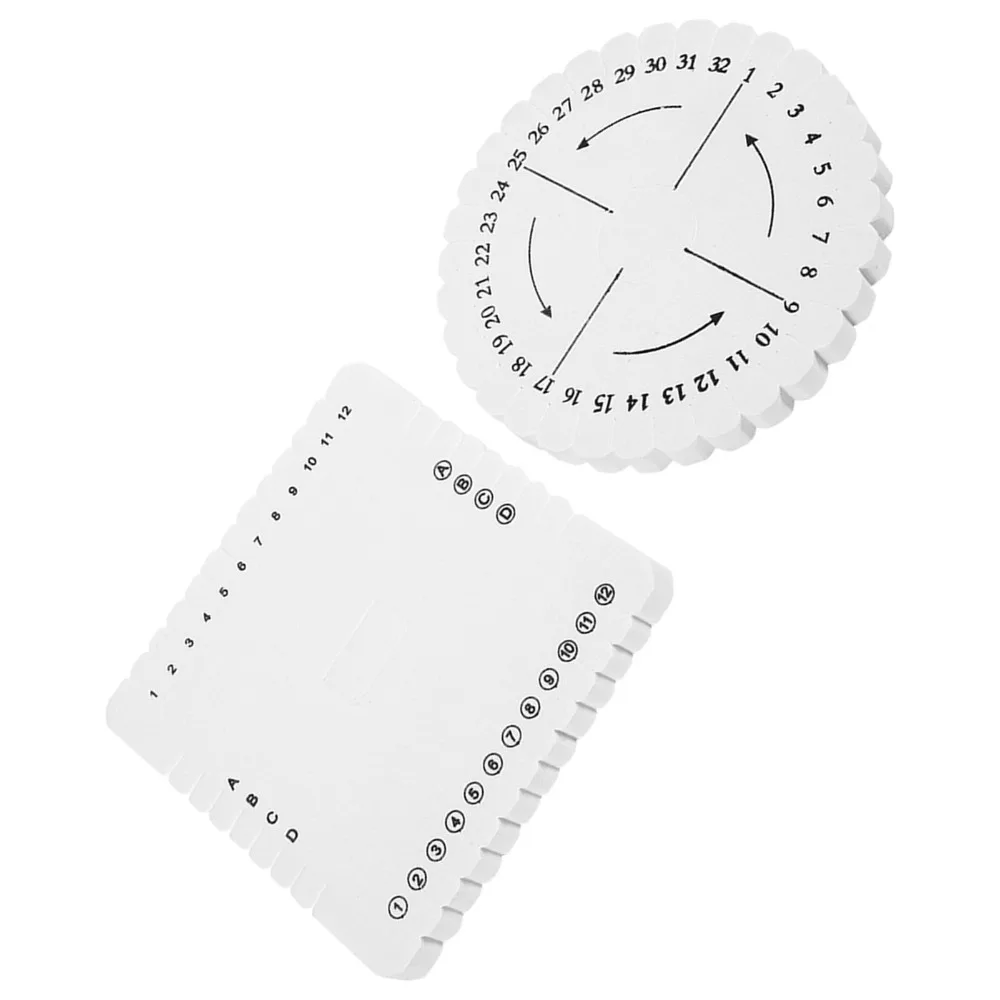 2Pcs User‑friendly EVA Braiding Board White 10 * 10 * 0.9cm Cord Weaving Tool Knotting Foam Plate Handmade Bracelet Production