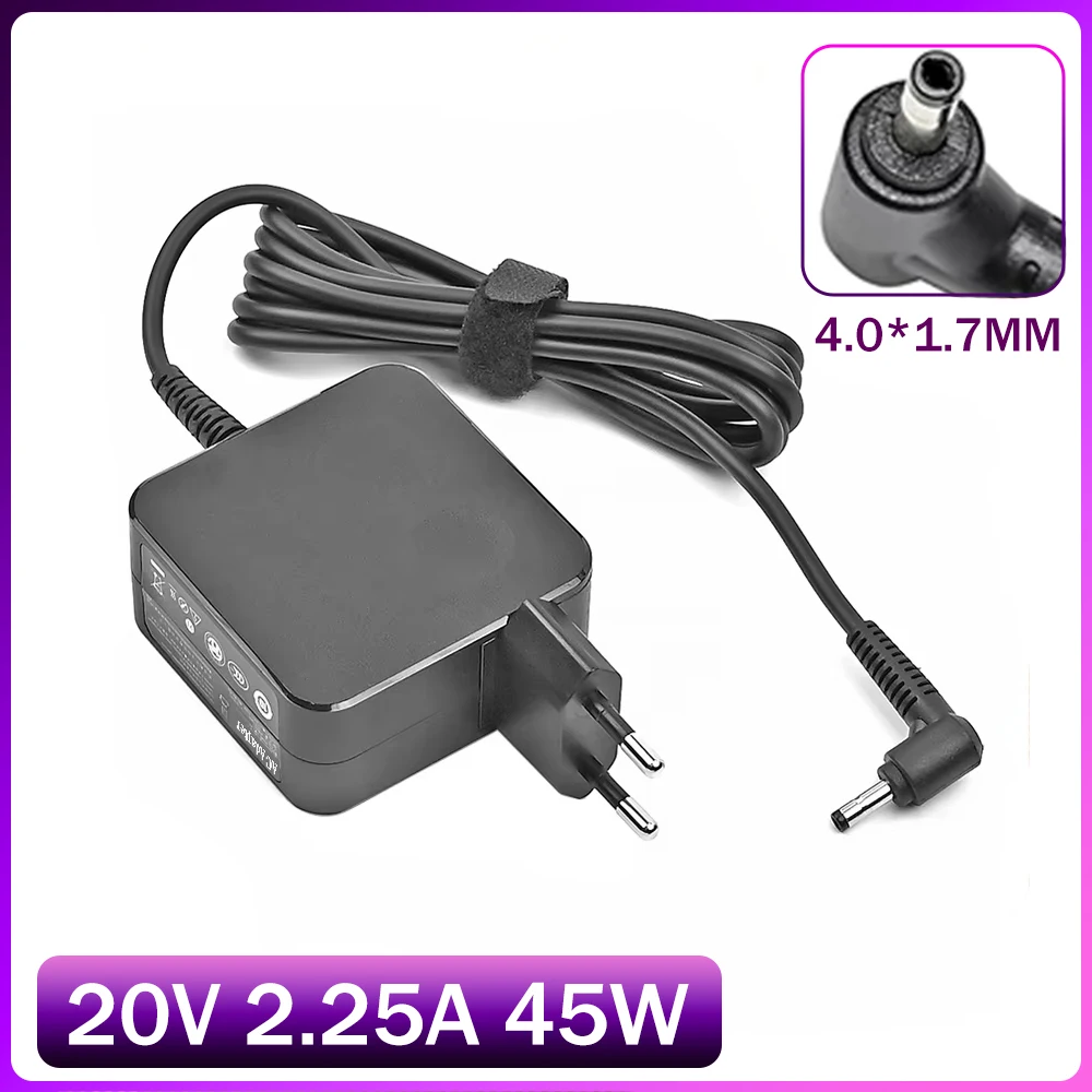 20V 2.25A 45W 4.0*1.7MM Laptop Adapter Charger For Lenovo YOGA 310 510 520 710 MIIX5 7000 Air 12 13 IdeaPad 320 100 110 N22 N42