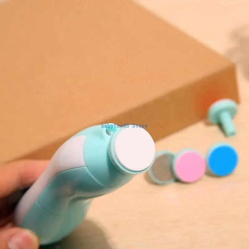 y4ud electric baby nails shrimmer with 6 reglicing regring heads اطفاع متعدد الوظائف.