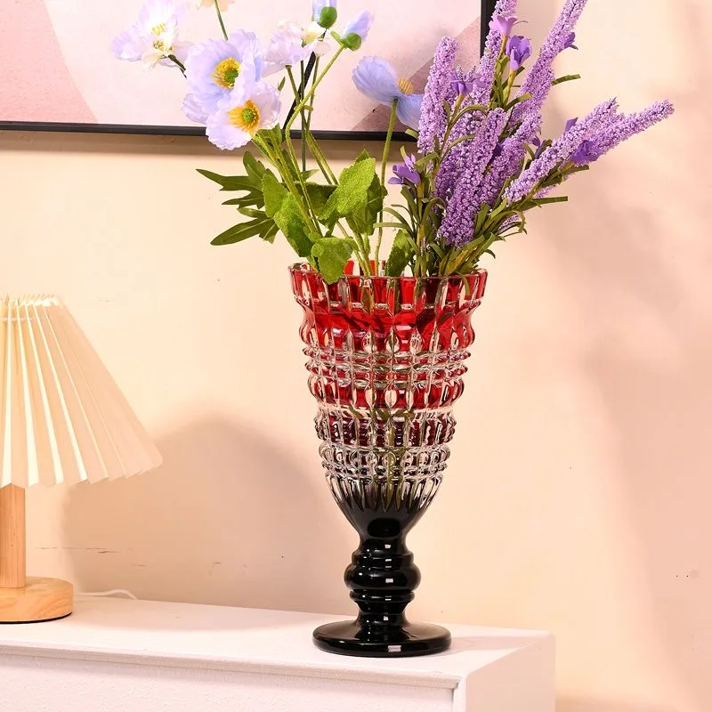 European Light Luxury Hand-made Glass Vase Home Decoration