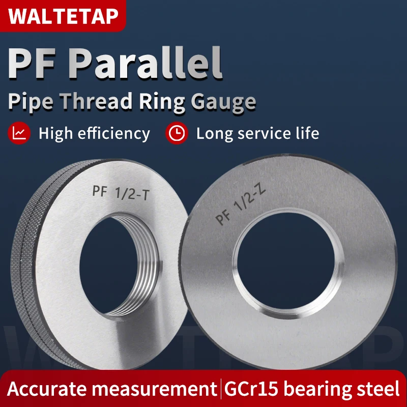 

1SET PF Taper Pipe Thread Ring Gauge Measure Tool PF 1/16 1/8 1/2 3/4 1''-- 1''1/8 1''1/4 1''1/2 1''3/4 2''--