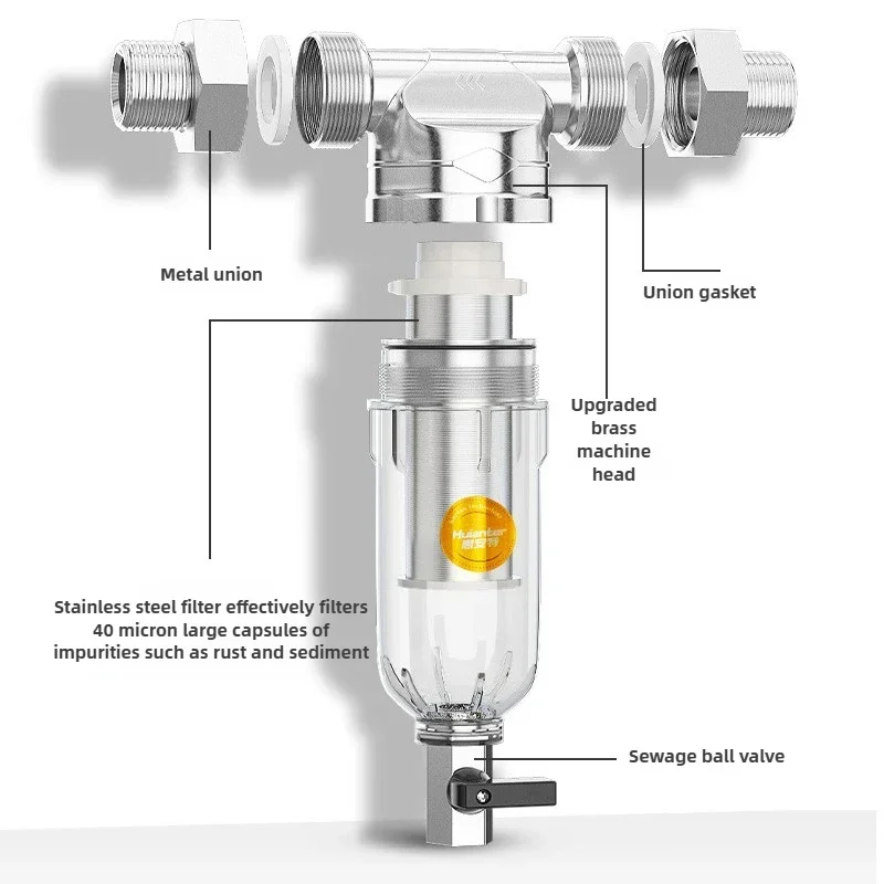 

Front water purifier Central whole house large flow descaling tap water filter Household water purifier