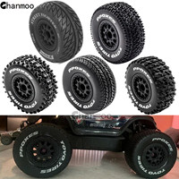 1:10 Short Course Truck Tires Rubber Tyre 12mm Hex for 1/10 RC Car Traxxas Slash Arrma Senton HuanQi 727 Vkar 10SC Hpi Parts