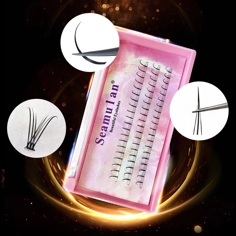 Seamulan Faux Mink Individual Lashes Professional Cluster Eyelashes Extension Soft Natural A/M Lashes Makeup Tools Wholesale